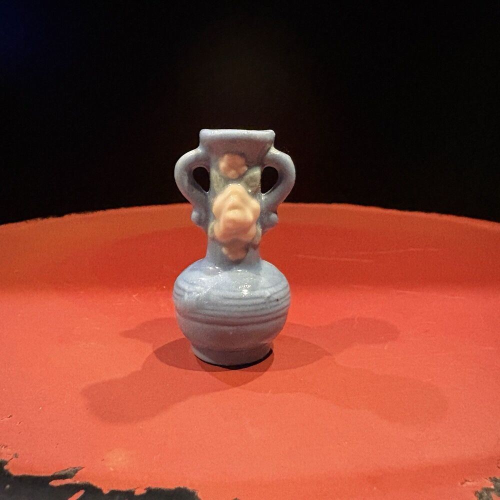 Vintage Miniature Porcelain Vase Japan Hand Painted Floral Bud Vase